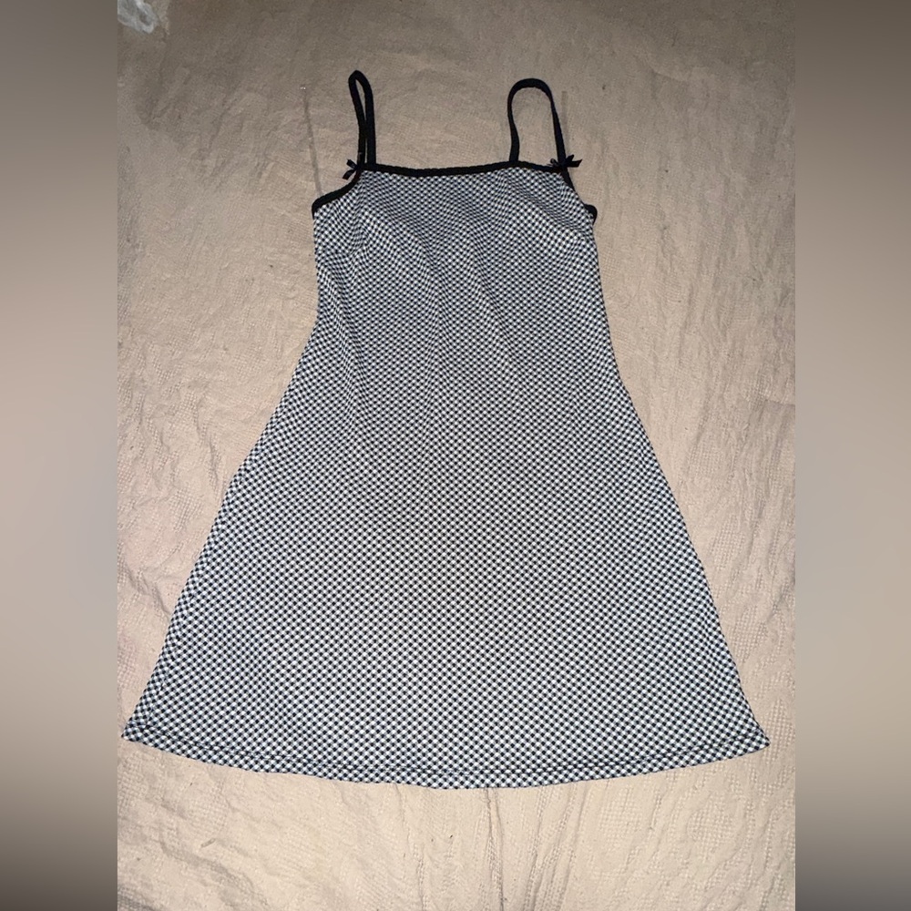 Wild Fable Black and White Slip Dress Spaghetti Strap